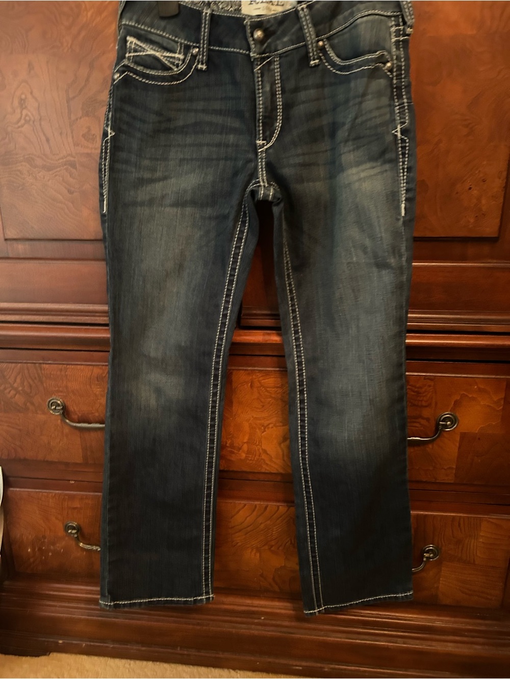 Ariat Women's Straight Leg Jeans - Dark Wash Blue